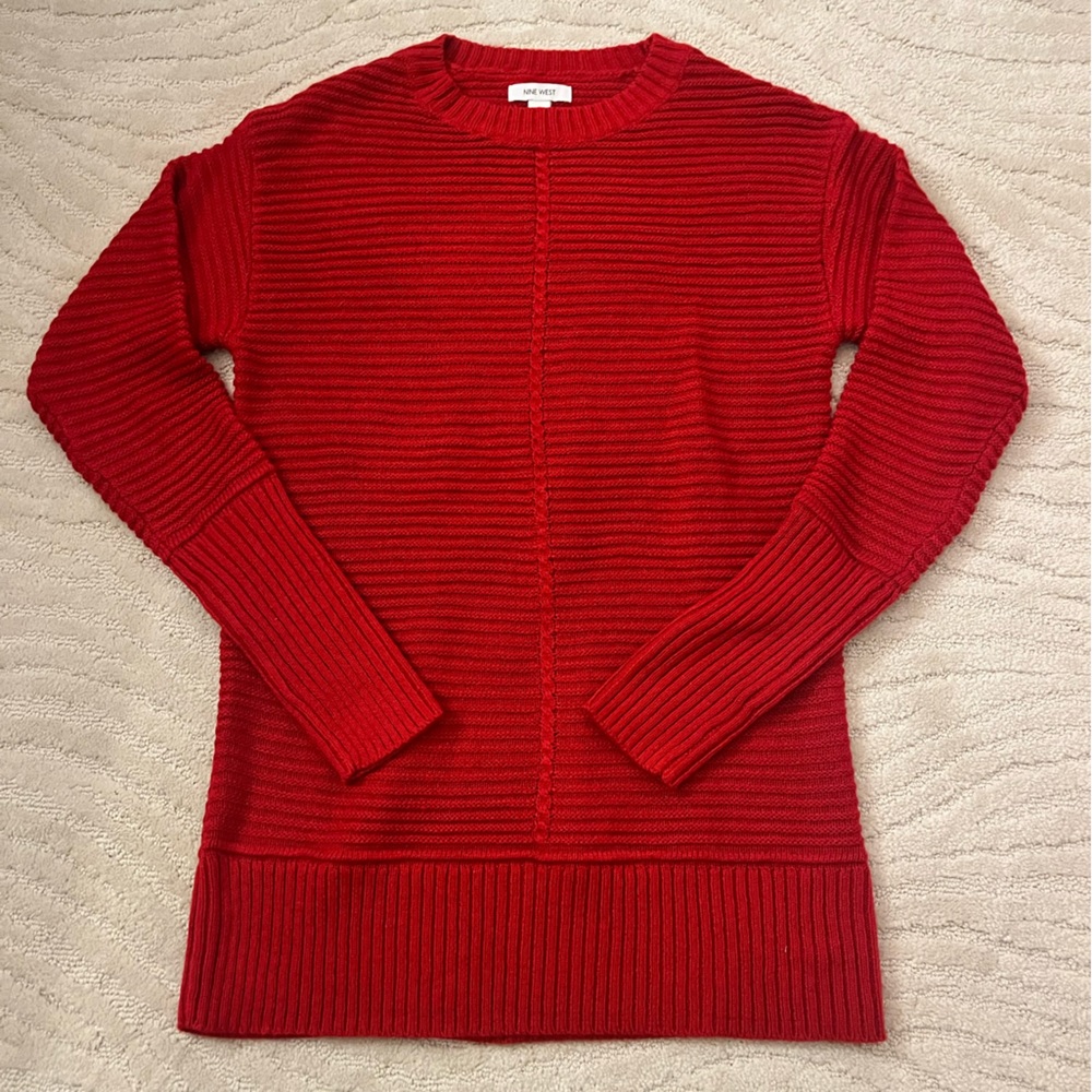 Red Nine West Knit Sweater